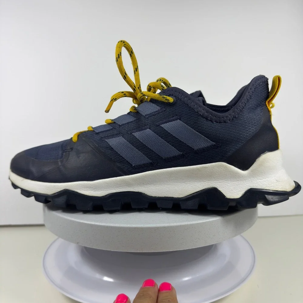 Adidas Kanadia‎ Trail Men's Size 10 Blue Gold Running Shoes Gorpcore Traxion
